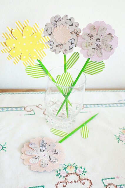 Papierblumen DIY